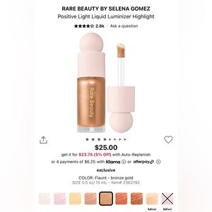 Rare Beauty Positive light liquid luminizer, shade: FLAUNT